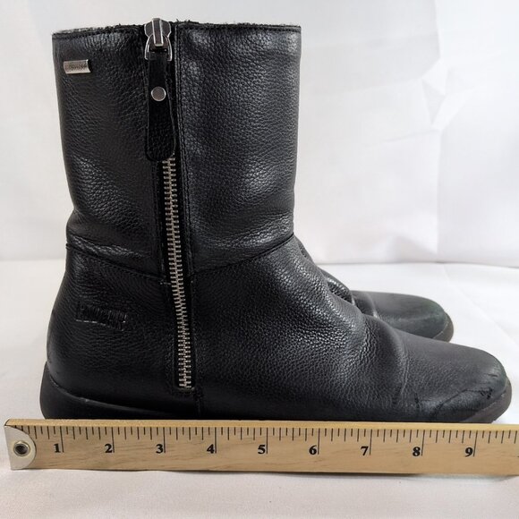 Cougar Vito-L Leather Boots Black Booties  8 Waterproof Side Zip Mid Calf Winter - Picture 3 of 16